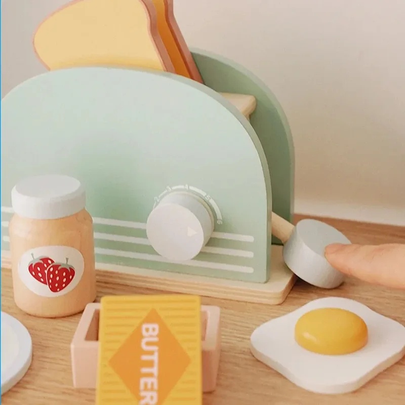 Wooden Simulation Toaster Toy  - огляд і ціна Kids Toys Kitchen Set
