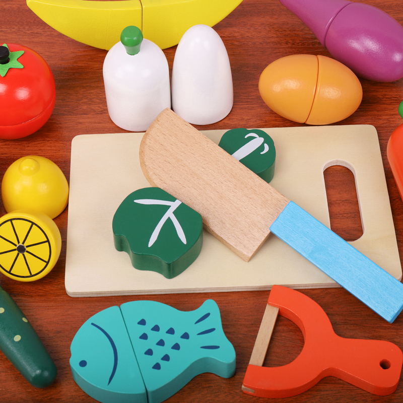 Wooden Fruit Vegetable Cutting - огляд і ціна Kids Toys Kitchen Set